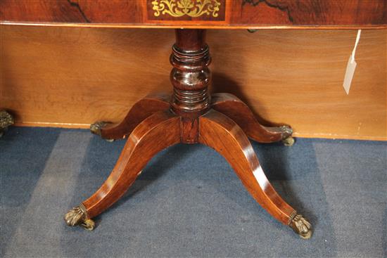 A pair of Regency rosewood card tables, W.2ft 11in. D.1ft 5.5in. H.2ft 4in.